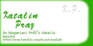 katalin praz business card